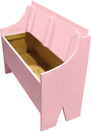 Open-View Rustic Storage Bench | Sawdust City LLC Boot Bench | In Baby Pink