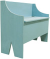 Rustic Storage Bench | Sawdust City LLC Boot Bench | In Old Sea Blue