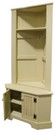 Home Decor and Storage | Corner Bench with Storage | In Old Cream with Beadboard doors and coordinating #54 Corner Locker (sold separately)