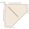 Top-Down diagram showing Storage Corner Bench measurements