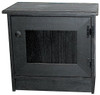 Shown in Old Black with beadboard door