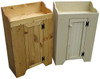 Shown in Butternut Stain and Old Cream with Beadboard doors