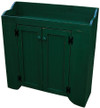 Shown in Old Green with beadboard doors