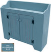 Shown in Old Williamsburg Blue with beadboard doors