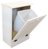 Small Wood Tilt-Out Trash Bin | Pine Furniture Made in the USA | Sawdust City Trash Bin in Old Cottage White