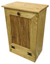 Small Wood Tilt-Out Trash Bin | Pine Furniture Made in the USA | Sawdust City Trash Bin in Butternut Stain