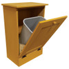 Small Wood Tilt-Out Trash Bin | Pine Furniture Made in the USA | Sawdust City Trash Bin in Old Gold