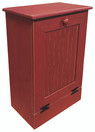 Small Wood Tilt-Out Trash Bin | Pine Furniture Made in the USA | Sawdust City Trash Bin in Old Red
