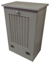 Small Wood Tilt-Out Trash Bin | Pine Furniture Made in the USA | Sawdust City Trash Bin in Old Anchor Gray