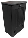 Small Wood Tilt-Out Trash Bin | Pine Furniture Made in the USA | Sawdust City Trash Bin in Solid Black