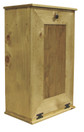 Large Wood Tilt-Out Trash Bin with Shelf | Solid Pine Furniture Made in USA | Sawdust City Trash Bin in Butternut Stain