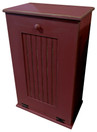 Large Wood Tilt-Out Trash Bin with Shelf | Solid Pine Furniture Made in USA | Sawdust City Trash Bin in Old Burgundy