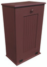 Large Wood Tilt-Out Trash Bin with Shelf | Solid Pine Furniture Made in USA | Sawdust City Trash Bin in Solid Burgundy