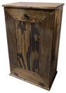 Large Wood Tilt-Out Trash Bin with Shelf | Solid Pine Furniture Made in USA | Sawdust City Trash Bin in Walnut Stain