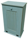 Large Wood Tilt-Out Trash Bin with Shelf | Solid Pine Furniture Made in USA | Sawdust City Trash Bin in Old Sea Blue