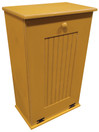 Large Wood Tilt-Out Trash Bin with Shelf | Solid Pine Furniture Made in USA | Sawdust City Trash Bin in Old Gold