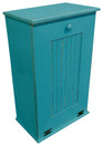 Large Wood Tilt-Out Trash Bin with Shelf | Solid Pine Furniture Made in USA | Sawdust City Trash Bin in Old Turquoise