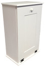 Large Wood Tilt-Out Trash Bin with Shelf | Solid Pine Furniture Made in USA | Sawdust City Trash Bin in Solid Cottage White