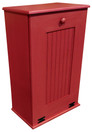 Large Wood Tilt-Out Trash Bin with Shelf | Solid Pine Furniture Made in USA | Sawdust City Trash Bin in Solid Red