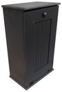 Large Wood Tilt-Out Trash Bin with Shelf | Solid Pine Furniture Made in USA | Sawdust City Trash Bin in Solid Black