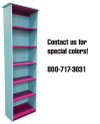 Solid Wood Bookcase | Skinny Bookcase | 6 ft. Tall Sturdy Pine Bookcase
