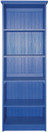 Solid Wood Bookcase | Skinny Bookcase | 6 ft. Tall Sturdy Pine Bookcase