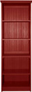 Solid Wood Bookcase | Skinny Bookcase | 6 ft. Tall Sturdy Pine Bookcase