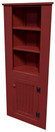 Corner Kitchen Cabinet - Hutch | Pine Kitchen Hutch | Corner Cabinet in Old Red