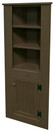 Corner Kitchen Cabinet - Hutch | Pine Kitchen Hutch | Corner Cabinet in Old Brown