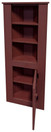 Corner Kitchen Cabinet - Hutch | Pine Kitchen Hutch | Corner Cabinet in Old Burgundy