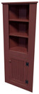 Corner Kitchen Cabinet - Hutch | Pine Kitchen Hutch | Corner Cabinet in Old Burgundy
