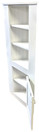 Corner Kitchen Cabinet - Hutch | Pine Kitchen Hutch | Corner Cabinet in Solid Cottage White