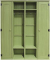 American Pine Hall Tree & Hall Tree Cabinet by Sawdust City | Wood Furniture Made in the USA |  Shown in Old Celery
