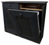 Wood Tilt-Out Trash/Recycle Combo Shown in Old Black