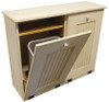 Wood Tilt-Out Trash/Recycle Combo Shown in Old Cream