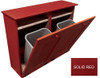 Wood Tilt-Out Trash/Recycle Combo Shown in Solid Red