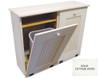 Wood Tilt-Out Trash/Recycle Combo Shown in Solid Cottage White