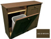 Wood Tilt-Out Trash/Recycle Combo Shown in Solid Brown