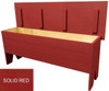 4 ft. Wood Storage Bench | Large Indoor Storage Bench | Shown in Solid Red
