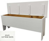 4 ft. Wood Storage Bench | Large Indoor Storage Bench | Shown in Solid Cottage White