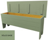 4 ft. Wood Storage Bench | Large Indoor Storage Bench | Shown in Solid Sage