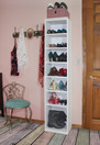 7-Cubby Shoe Rack in Old Cottage White