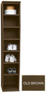 7-Cubby Shoe Rack Shown in Old Brown