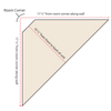 Top-Down diagram showing cupboard measurements