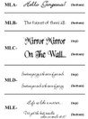 Lettering Style Options