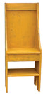 Small Primitive Chair - Shown in Old Mustard with optional Shelf below