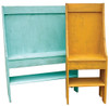 Shown in Old Aqua along with the smaller version in Old Mustard - both with optional shelf below
