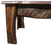 Close-up of rough-sawn and live-edge detail