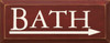 Bath (With Arrow To The Right)  | Bathroom Wood Sign| Sawdust City Wood Signs