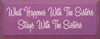 Shown in Old Plum with Cream Lettering